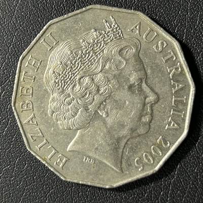 【铜匠收藏】★第136场★客户代拍 散币场，无寄存！！无佣金，30包邮。不满30元，支付5元运费。《接受代拍 代送NGC评级》 - 2005年澳大利亚50分铜镍币