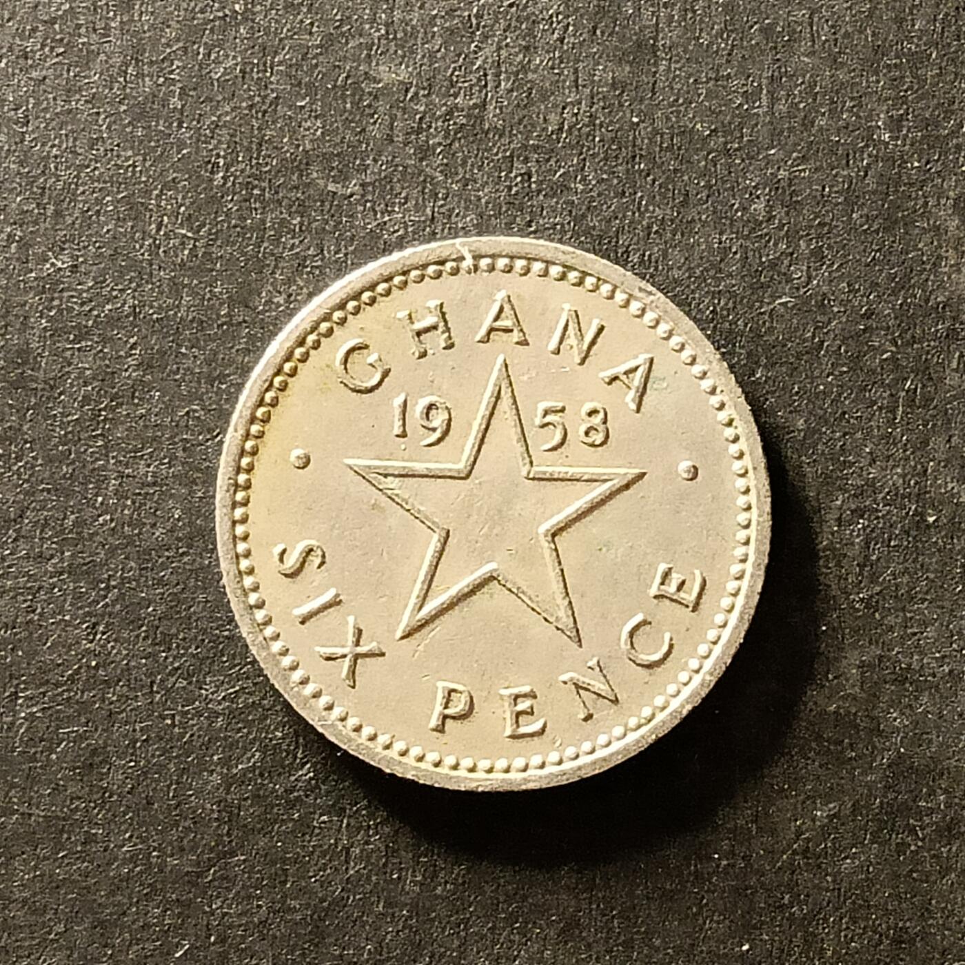 逸泉钱币2026A世界散币纸币纪念币专场A第一场 99 加纳1958比赛瓦铜币