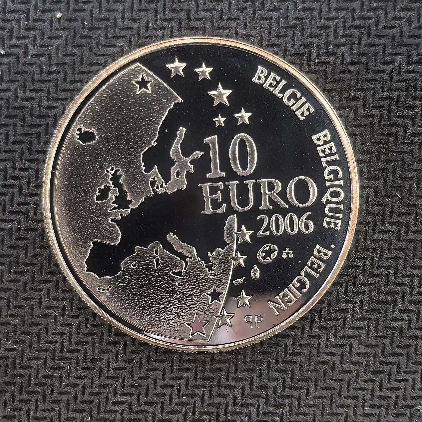 道一币馆币章第一百六十三场 欧洲之星 比利时2006年语言学家尤斯图斯·利普修斯逝世400周年10欧元精制银币  18.75g 925s