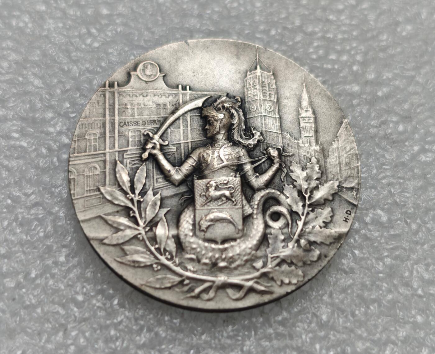 瓶子🏺第225期拍卖会  1833年法国商会海妖JETON纪念银章