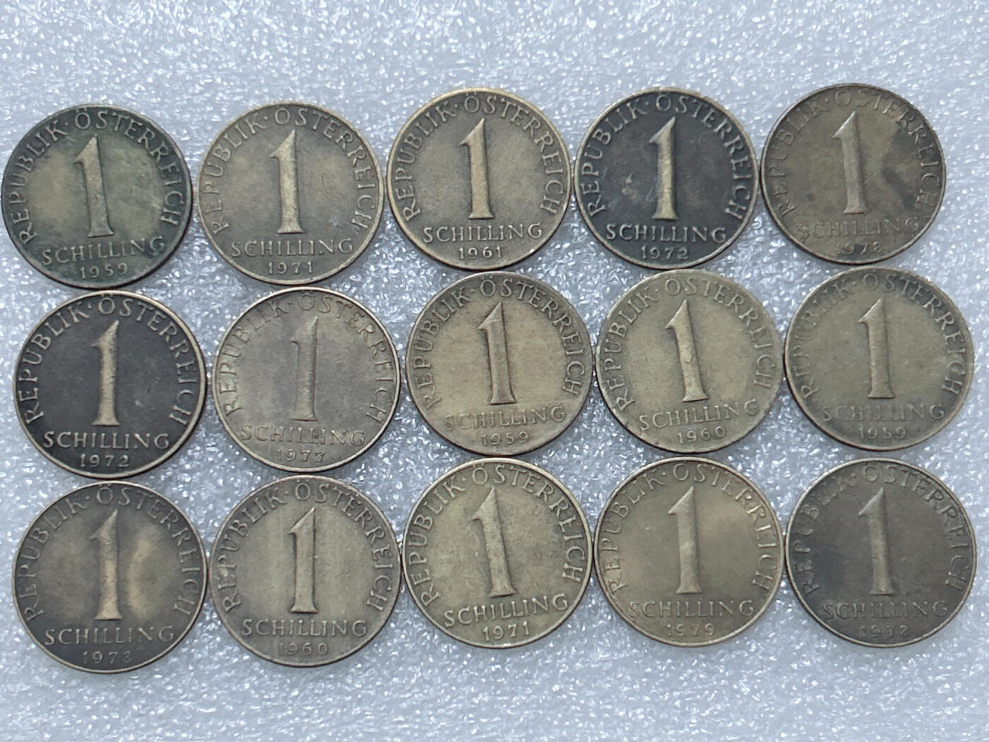 第一海外回流一元起拍收藏 散集专场  第292期 奥地利1先令硬币 15枚