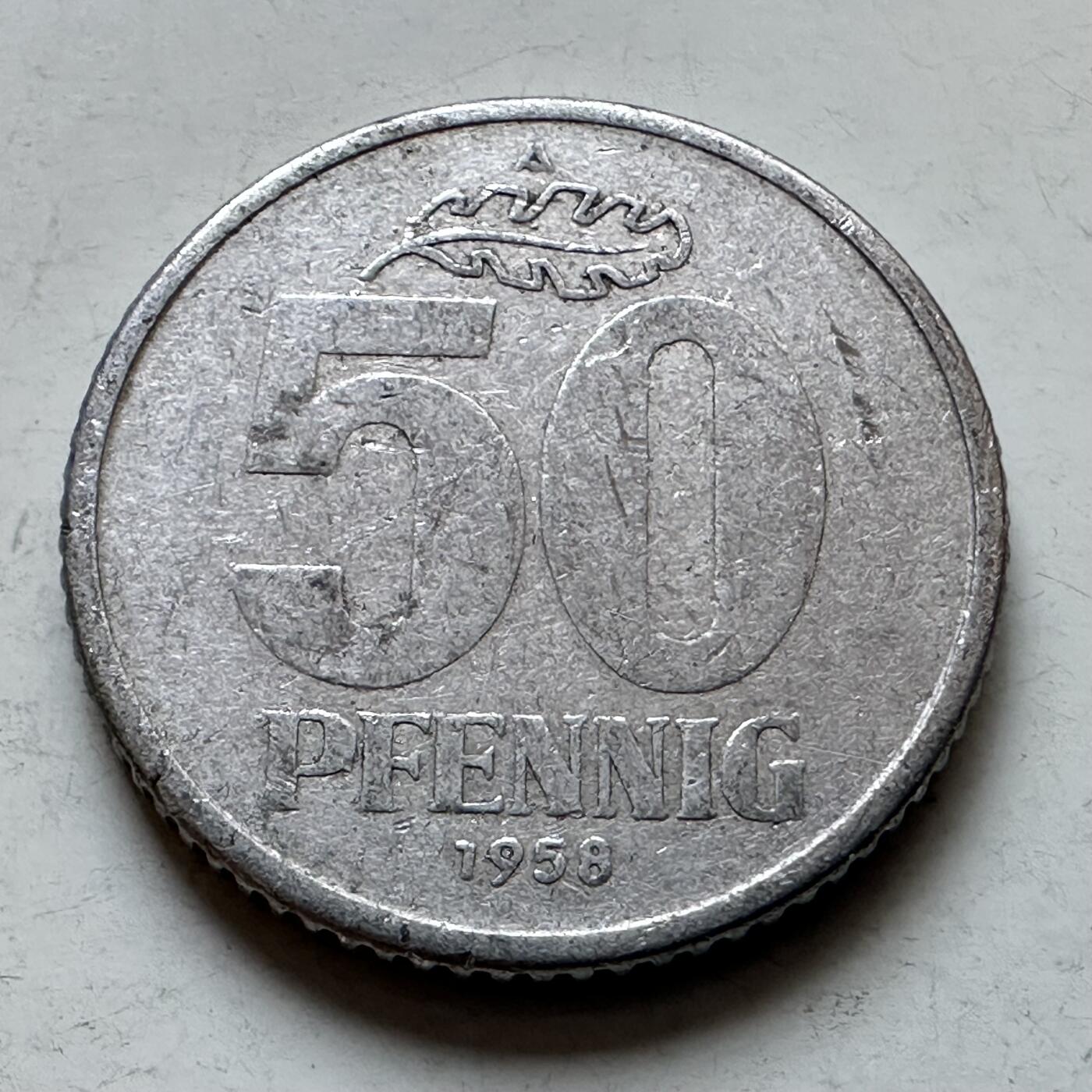 🌹外币初藏🌹🐯2026年第7场  每周二四六晚8️⃣点 接代拍 东德1958年50芬尼