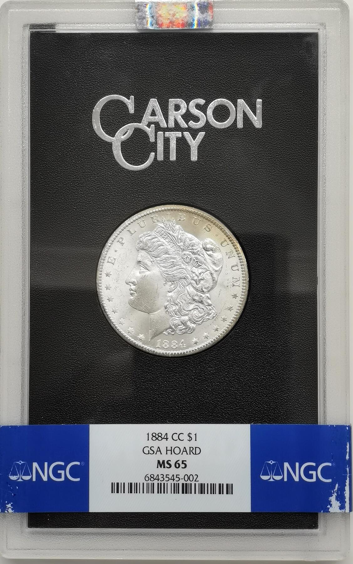 博洋堂世界钱币拍卖第157期（全场包邮） NGC MS65 美国1884 CC 摩根 卡森厂 GSA大封装 高分难得