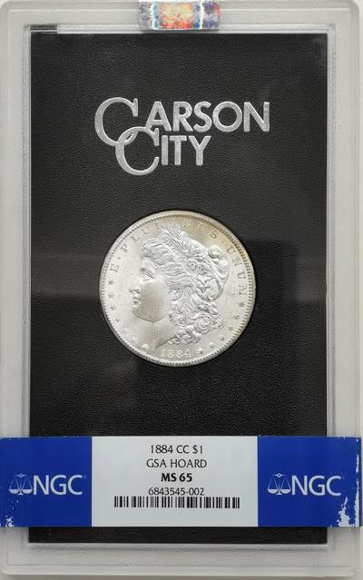 博洋堂世界钱币拍卖第157期（全场包邮） - NGC MS65 美国1884 CC 摩根 卡森厂 GSA大封装 高分难得