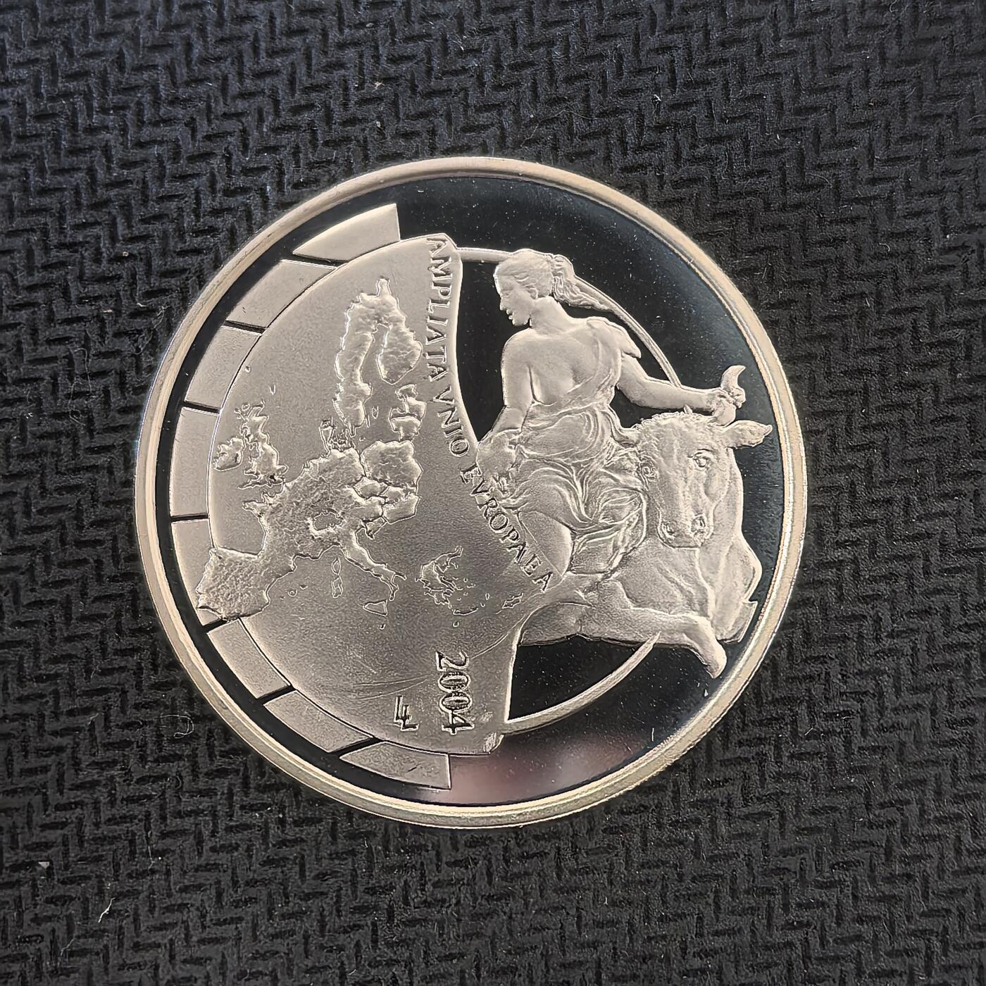 道一币馆币章第一百六十三场 欧洲之星 比利时2004年欧盟东扩10欧元精制银币  18.75g 925s