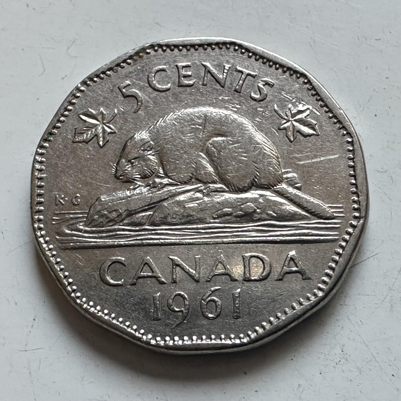 🌹外币初藏🌹🐯2026年第7场  每周二四六晚8️⃣点 接代拍 加拿大1961年多边形五分