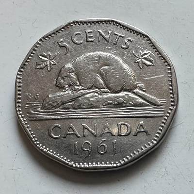 🌹外币初藏🌹🐯2026年第7场  每周二四六晚8️⃣点 接代拍 - 加拿大1961年多边形五分