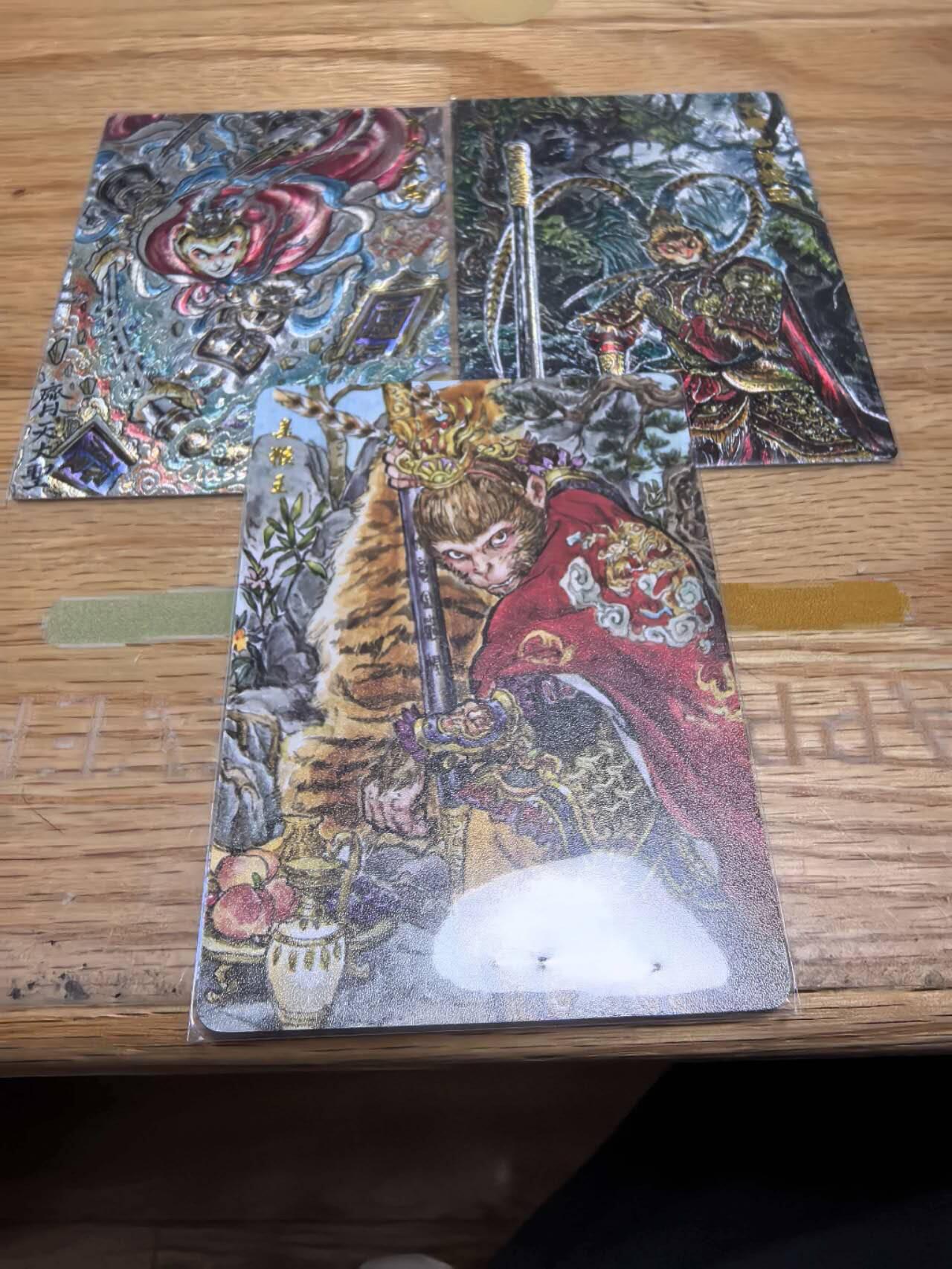光影卡牌第28期，各家亲签，各家套卡，持续收拍品 卡有江湖 042/500多吉美猴王/乐卡文化郭京辉美猴王彩闪/卡德曼山丘美猴王3张