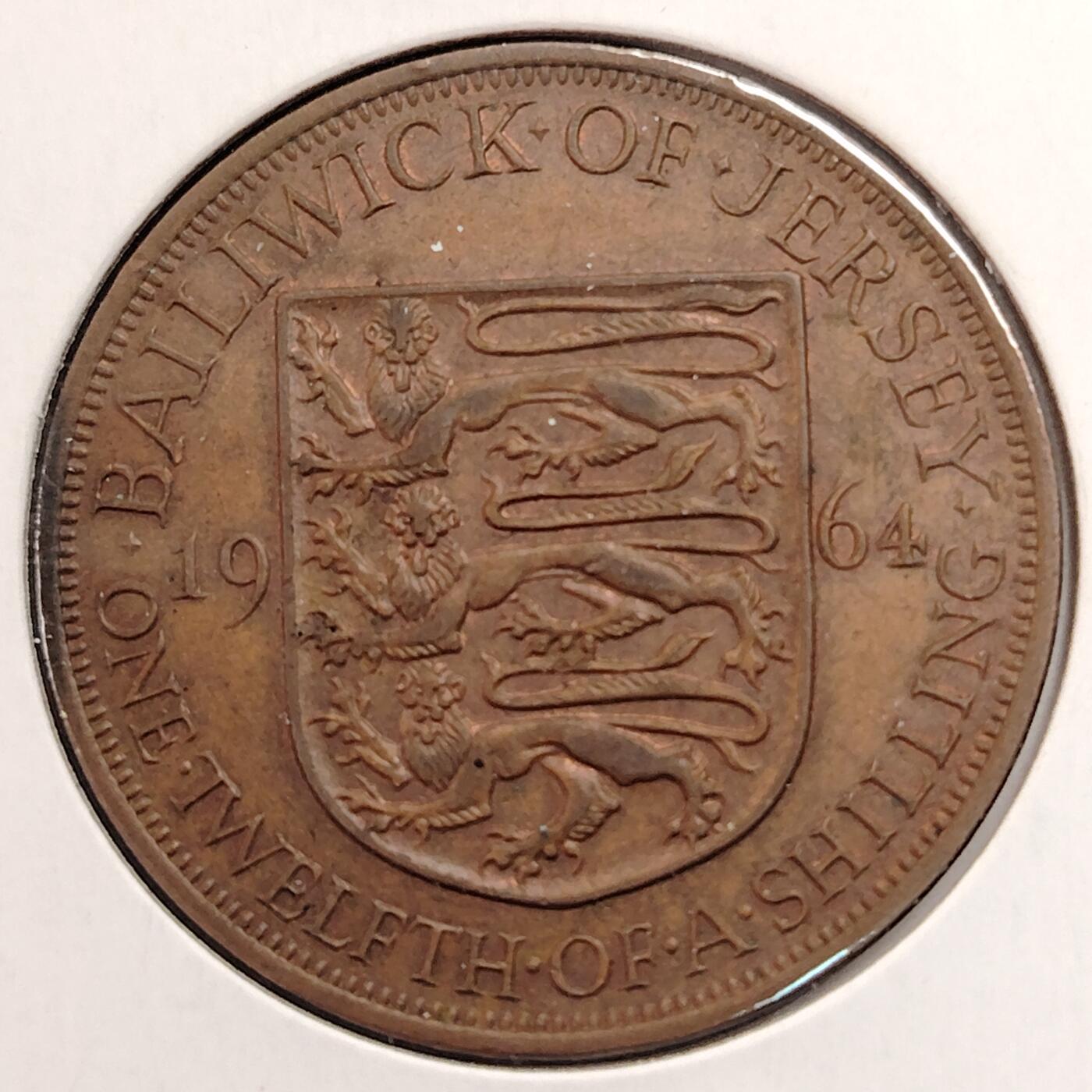 布加迪🐬～世界钱币(上海)🌾第 269 期 /  各国套币和散币 根西岛 1964年 1/12先令