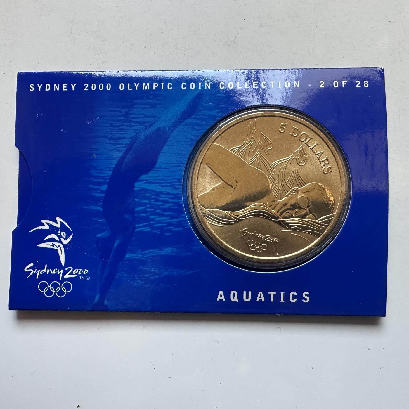 🌹外币初藏🌹🐯2026年第7场  每周二四六晚8️⃣点 接代拍 澳大利亚悉尼奥运会¥5克朗型纪念币—游泳