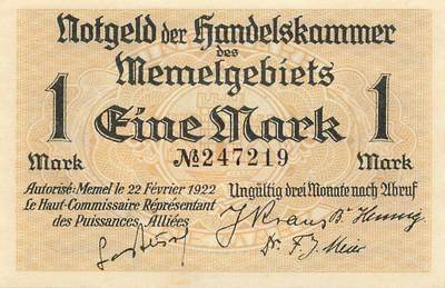 小福收藏拍卖第199期 裸钞场 本期有多张豹子号靓号 瑞士1000法郎 经典提香 毛里求斯首发年大全套 白俄罗斯5000000卢布 苏里南10000盾  爱沙尼亚  苏丹 西班牙 保加利亚 古巴等多国精美纸币 - 梅梅尔 1922年 1马克 少见 unc