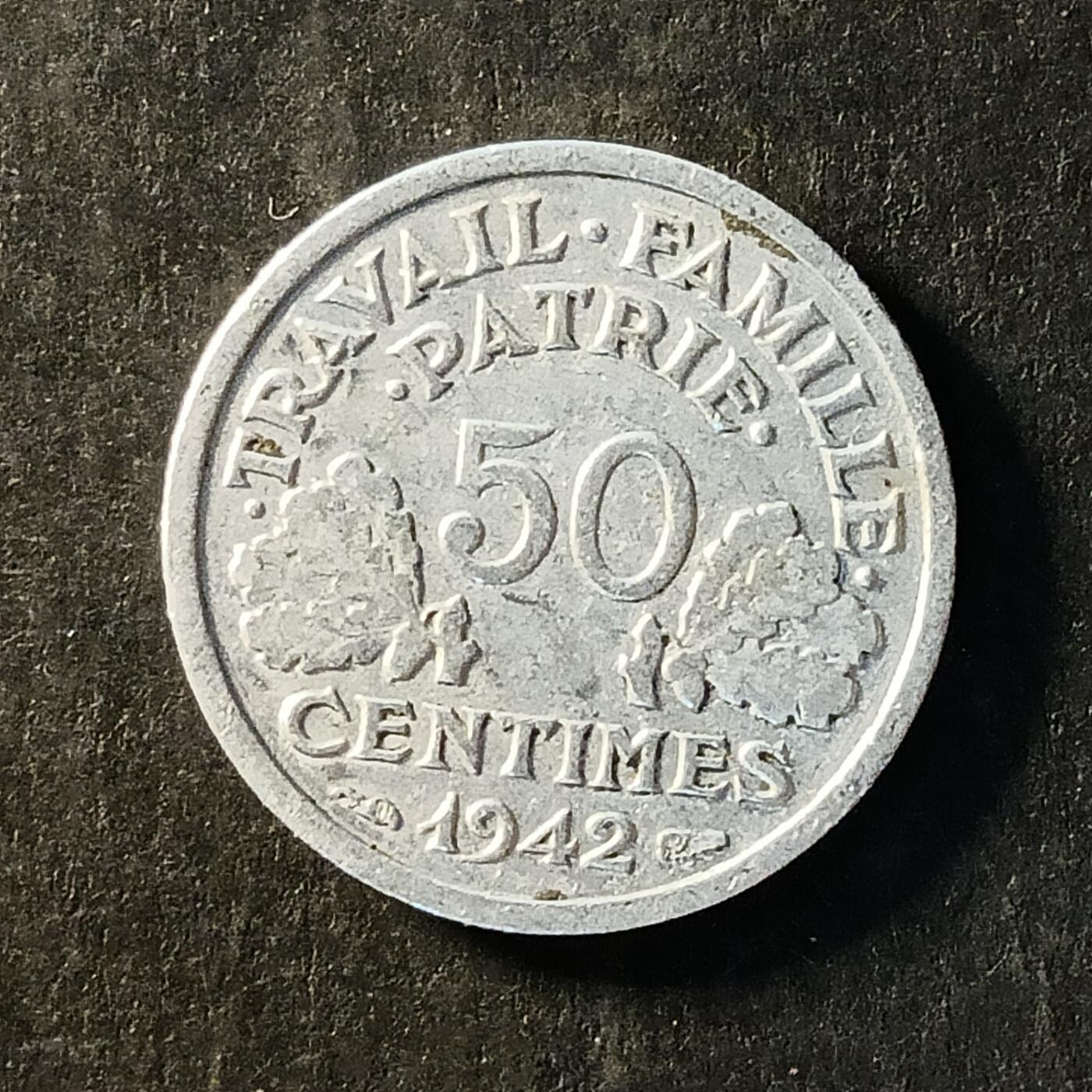 逸泉钱币2026A世界散币纸币纪念币专场A第一场 251 法国50生丁维希政府