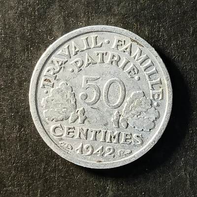 逸泉钱币2026A世界散币纸币纪念币专场A第一场 - 251 法国50生丁维希政府