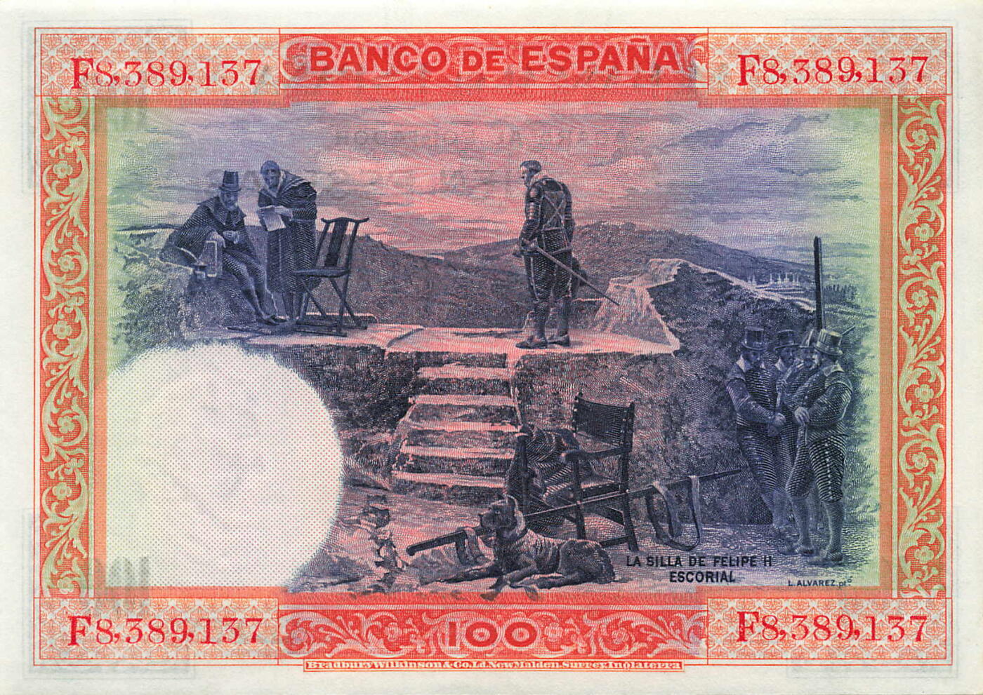 小福收藏拍卖第199期 裸钞场 本期有多张豹子号靓号 瑞士1000法郎 经典提香 毛里求斯首发年大全套 白俄罗斯5000000卢布 苏里南10000盾  爱沙尼亚  苏丹 西班牙 保加利亚 古巴等多国精美纸币 西班牙 1925年 100比塞塔 unc