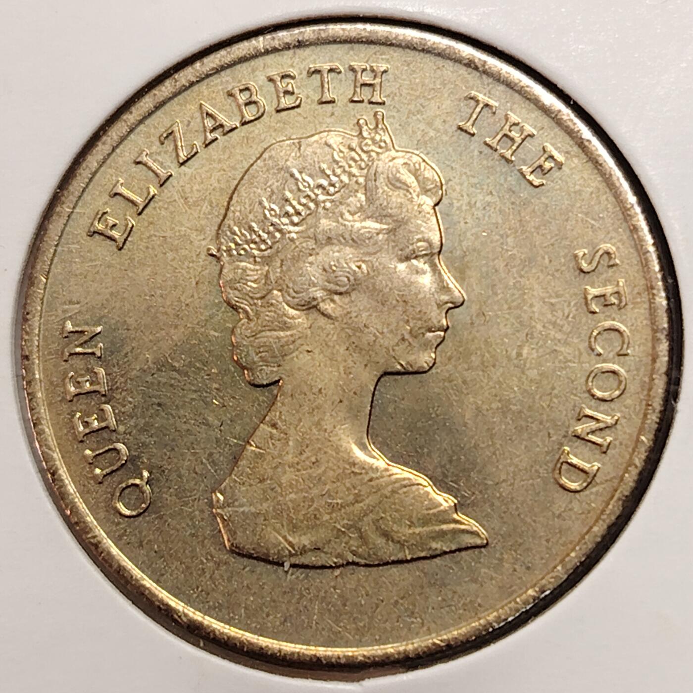 布加迪🐬～世界钱币(上海)🌾第 269 期 /  各国套币和散币 东加勒比国家 1981年 1元 铜币