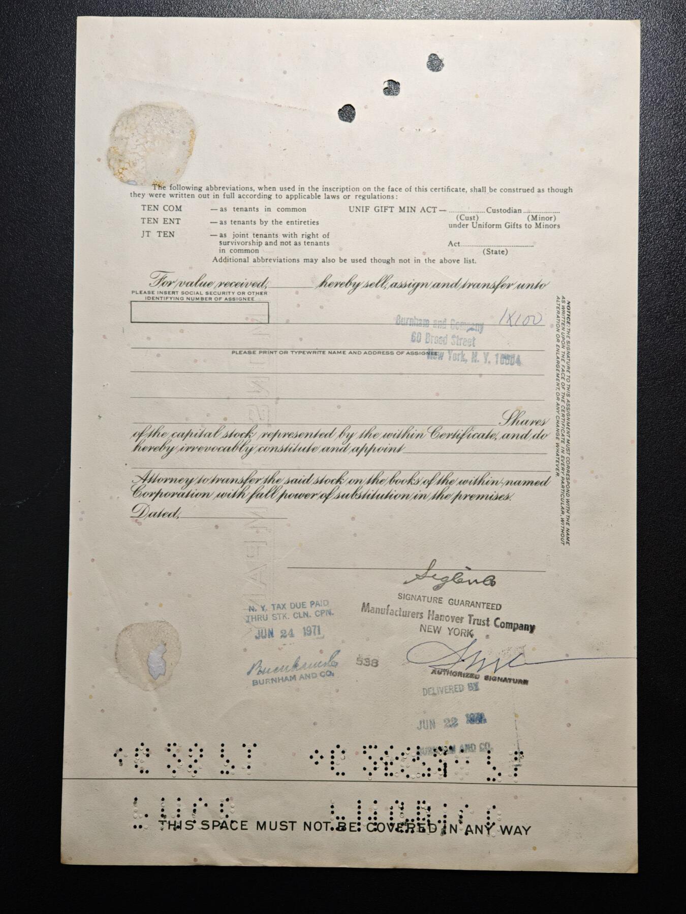 【德藏】世界币章拍卖第162期（拍品征集中~欢迎藏友联系） 5张一组 美国纸质股票 印刷精美 其中一张粘在纸卡上尺寸约：308mm×207mm/张