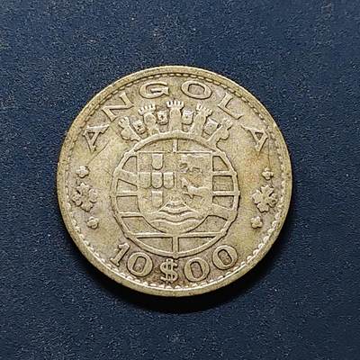 【全场包邮】纯粹捡漏拍494场 - 葡属安哥拉1955年10埃斯库多银币【24毫米5克，纯银价约72元（按20元银价折算）】