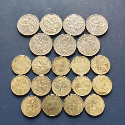 【全场包邮】纯粹捡漏拍494场 - 澳大利亚各年份5-10分散币21枚一组