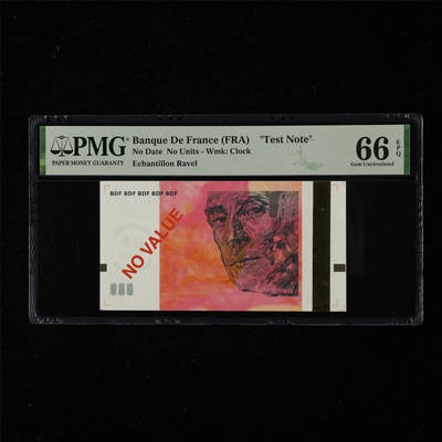 【亘邦集藏】第218期拍卖 - 法国测试钞 PMG 66EPQ 2240826-042