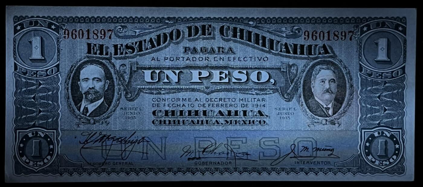 小福收藏拍卖第199期 裸钞场 本期有多张豹子号靓号 瑞士1000法郎 经典提香 毛里求斯首发年大全套 白俄罗斯5000000卢布 苏里南10000盾  爱沙尼亚  苏丹 西班牙 保加利亚 古巴等多国精美纸币 墨西哥 1914年 1比索 首版 背面有红色圆形国库印章 unc