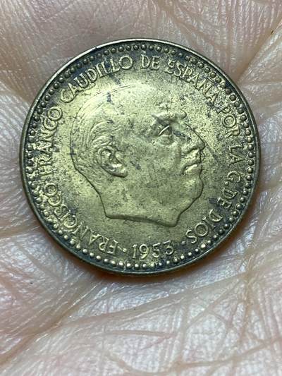 2026年第七场(总第一百七十六场）外国好品散币场(免佣金) - 西班牙🇪🇸1953(56)年1比塞塔(弗朗哥执政时期)