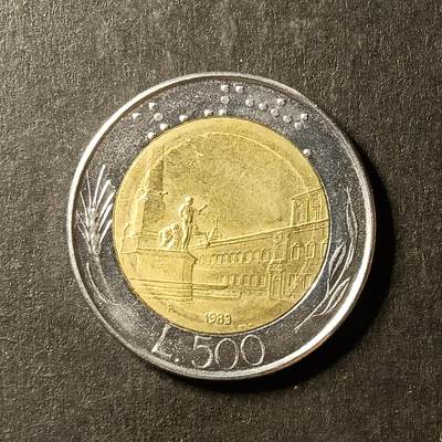 逸泉钱币2026A世界散币纸币纪念币专场A第一场 - 150 意大利500里拉双色币