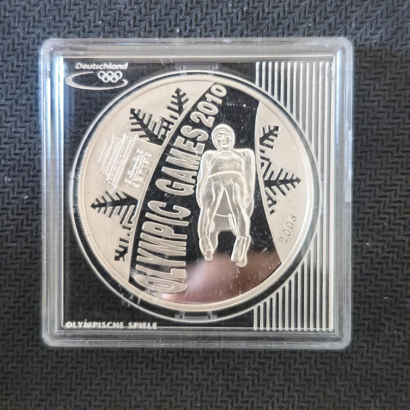 道一币馆币章第一百六十三场 蒙古2010年温哥华冬奥会500图格里特精制银币  25g 925s