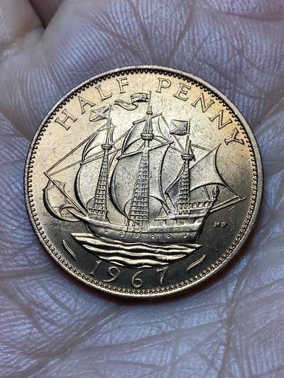 2026年第七场(总第一百七十六场）外国好品散币场(免佣金) - 原光好品–英国🇬🇧1967年半便士(伊丽莎白二世青年桂冠第二版，普制币关门年)