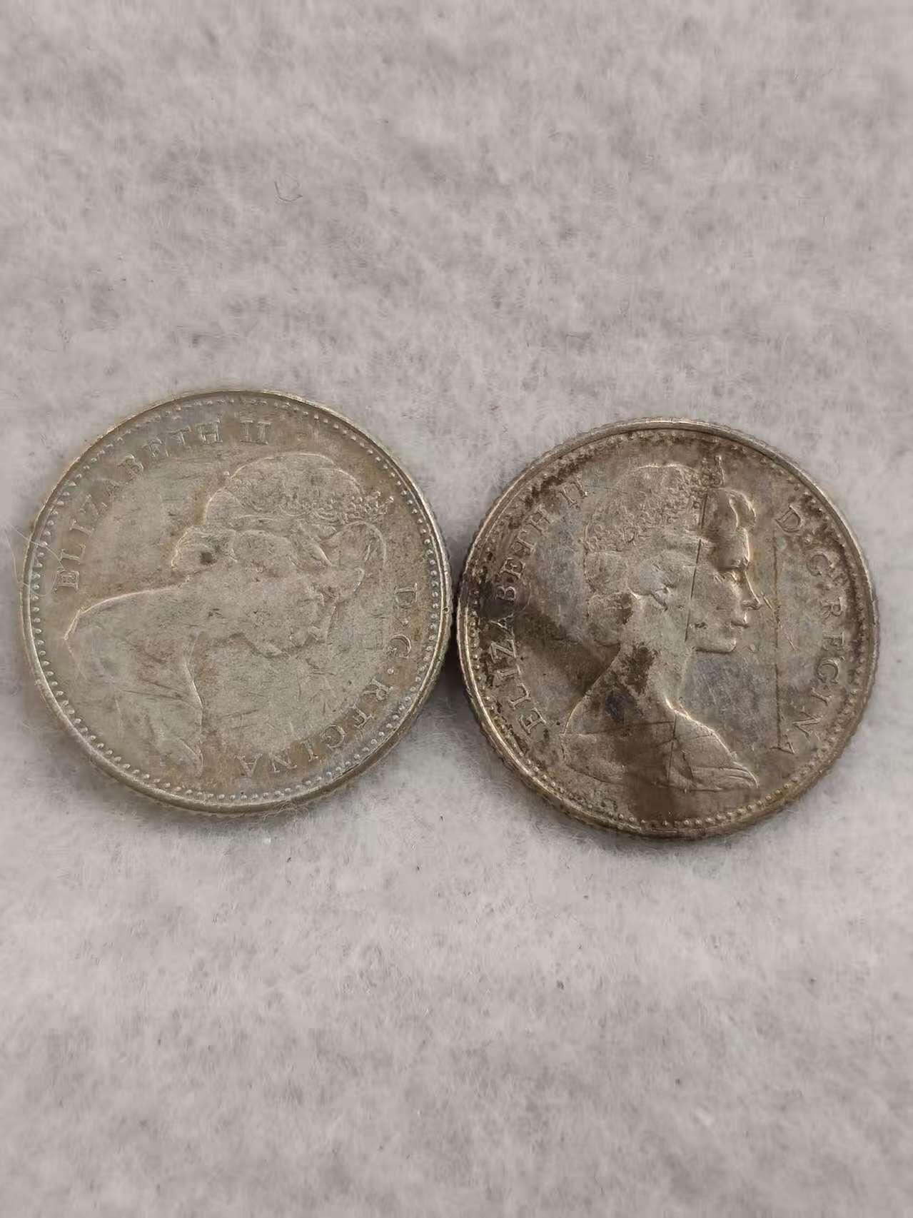 G&W世界散币，银币处理专场（第43场） 加拿大10分 银币 2枚