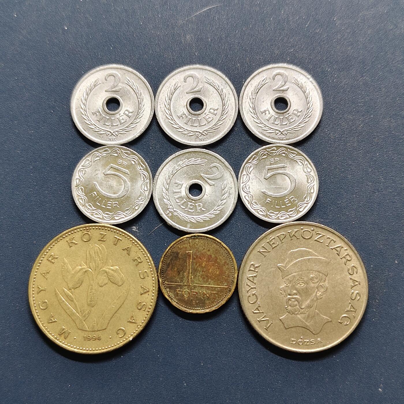 【全场包邮】纯粹捡漏拍494场 匈牙利各年份散币9枚一组