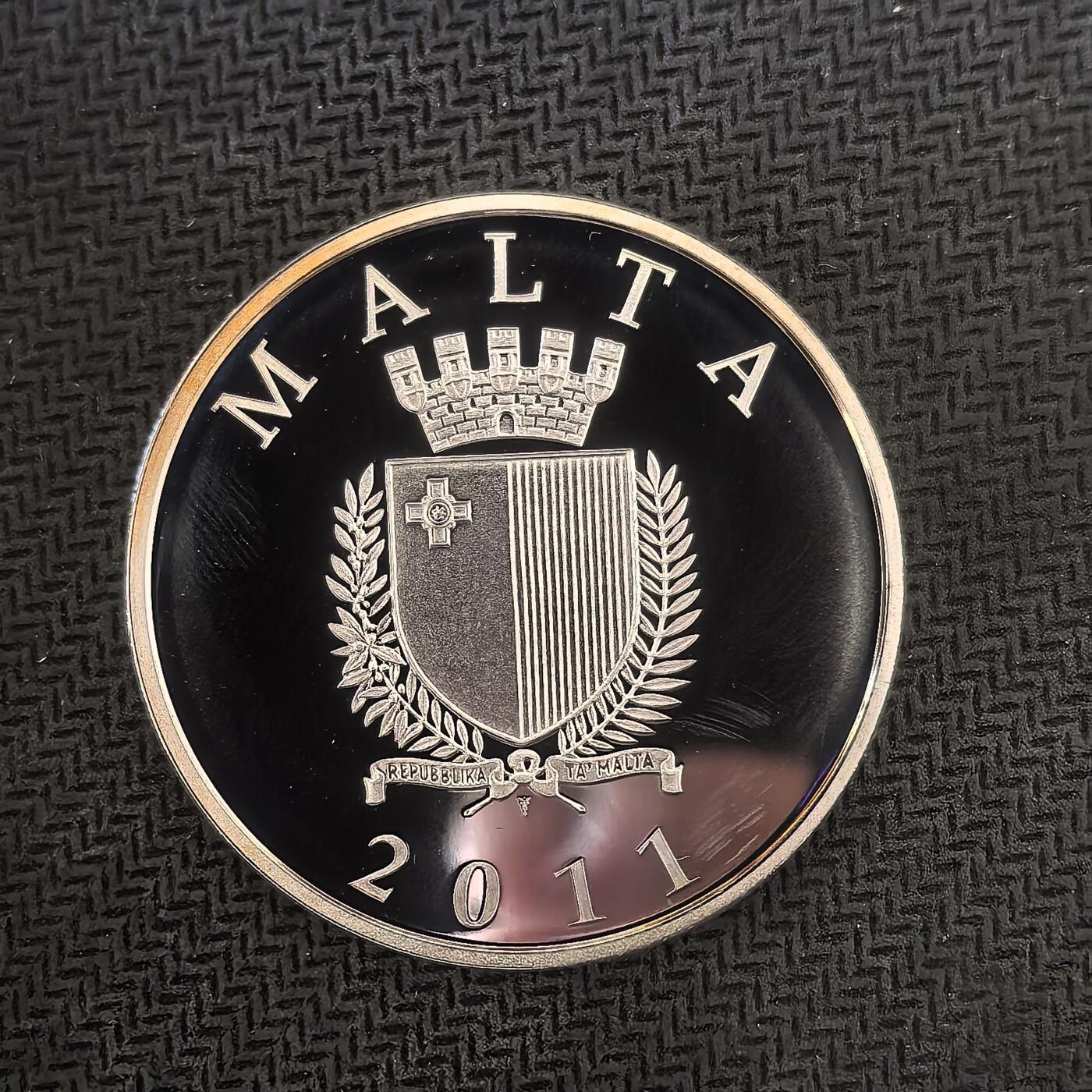 道一币馆币章第一百六十三场 欧洲之星 马耳他2011年马耳他的腓尼基人10欧元精制银币  28.28g 925s