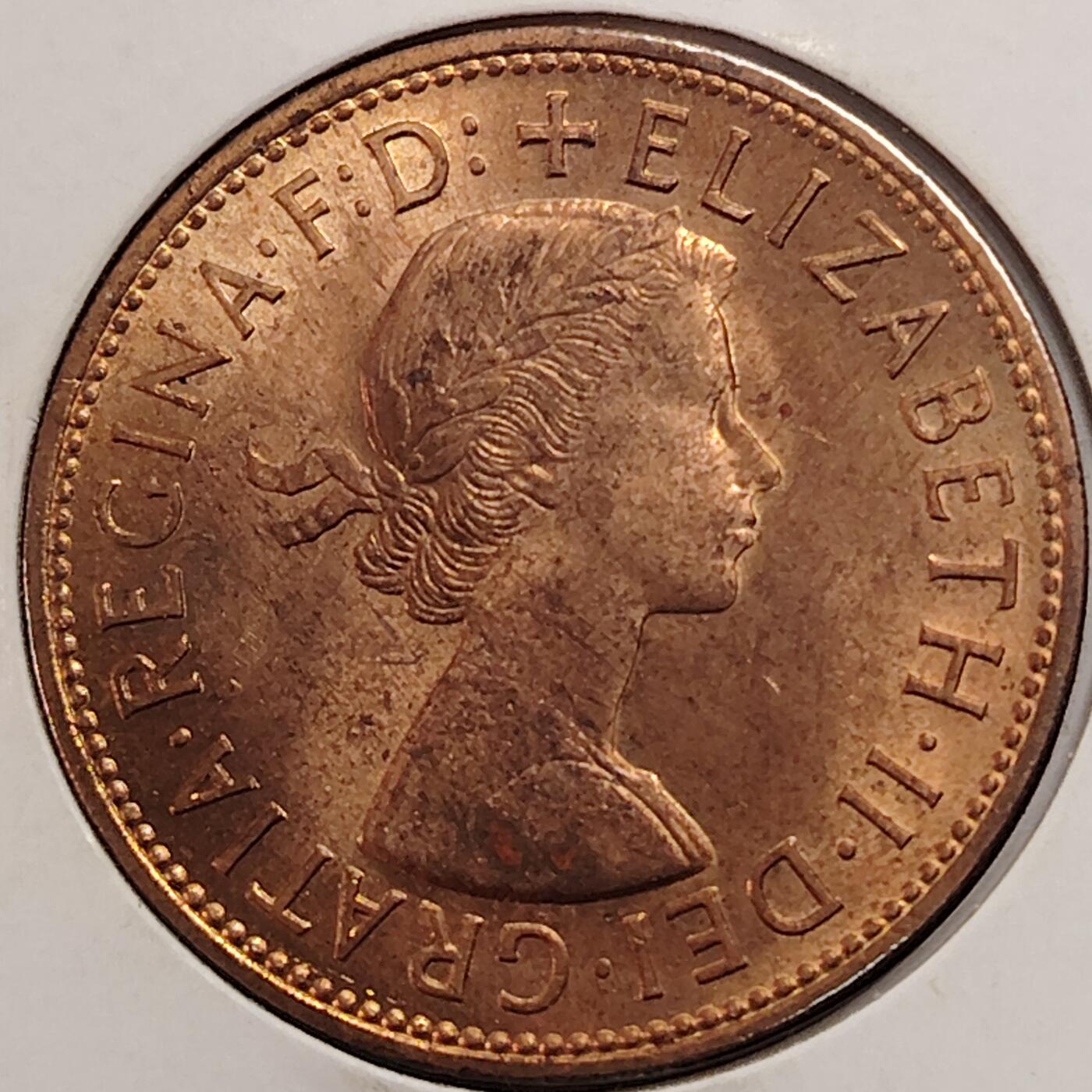 布加迪🐬～世界钱币(上海)🌾第 269 期 /  各国套币和散币 英国🇬🇧 1966年 1便士 原光品相