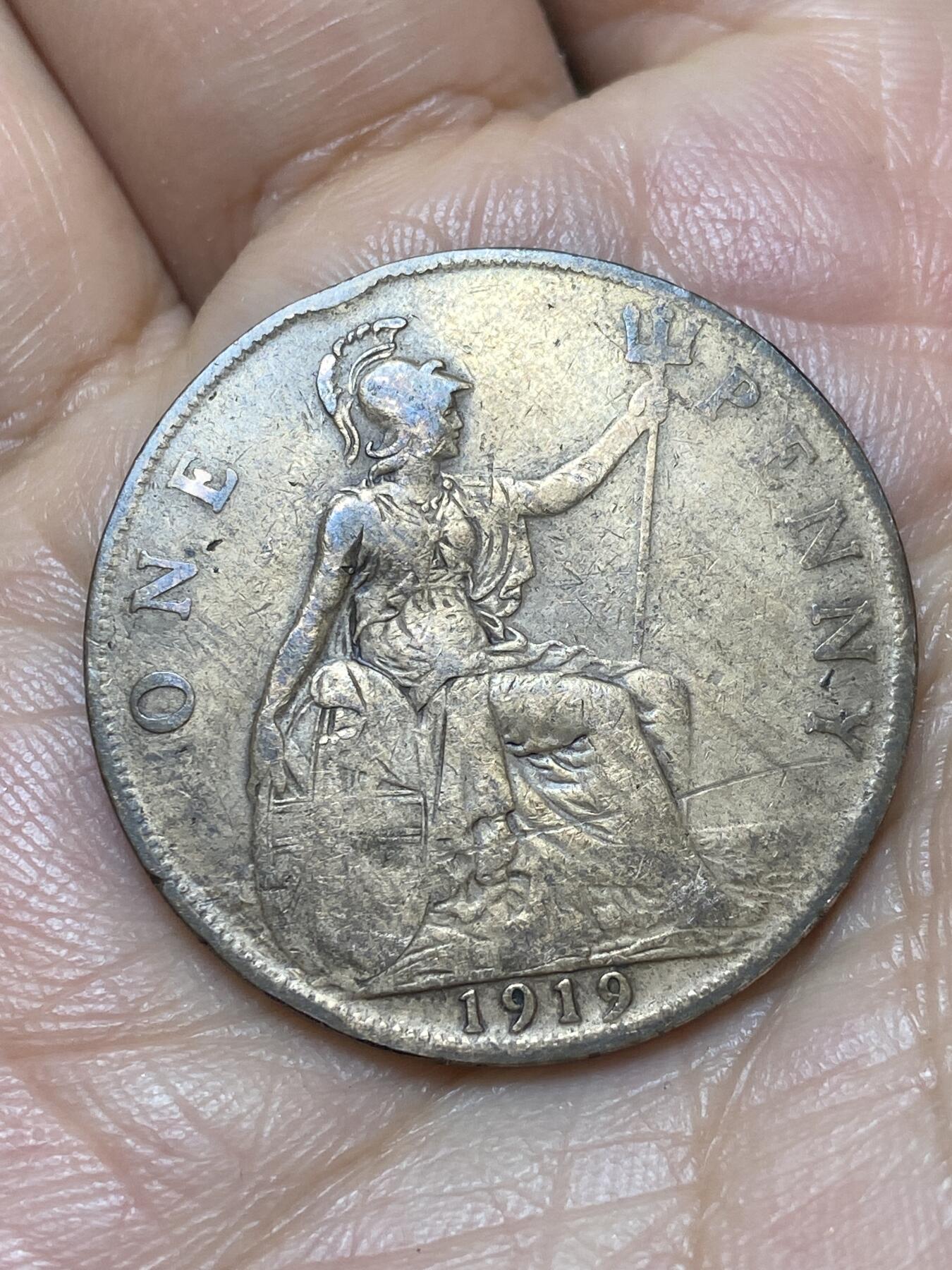 2026年第七场(总第一百七十六场）外国好品散币场(免佣金) 英国🇬🇧1919年1便士(乔治五世第一版)