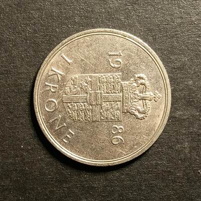 逸泉钱币2026A世界散币纸币纪念币专场A第一场 - 143 丹麦1986年1克郎