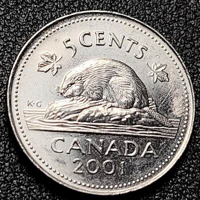 泉币菌-第169场- 精品福利场 - 加拿大5分海狸动物21mm 外国硬币