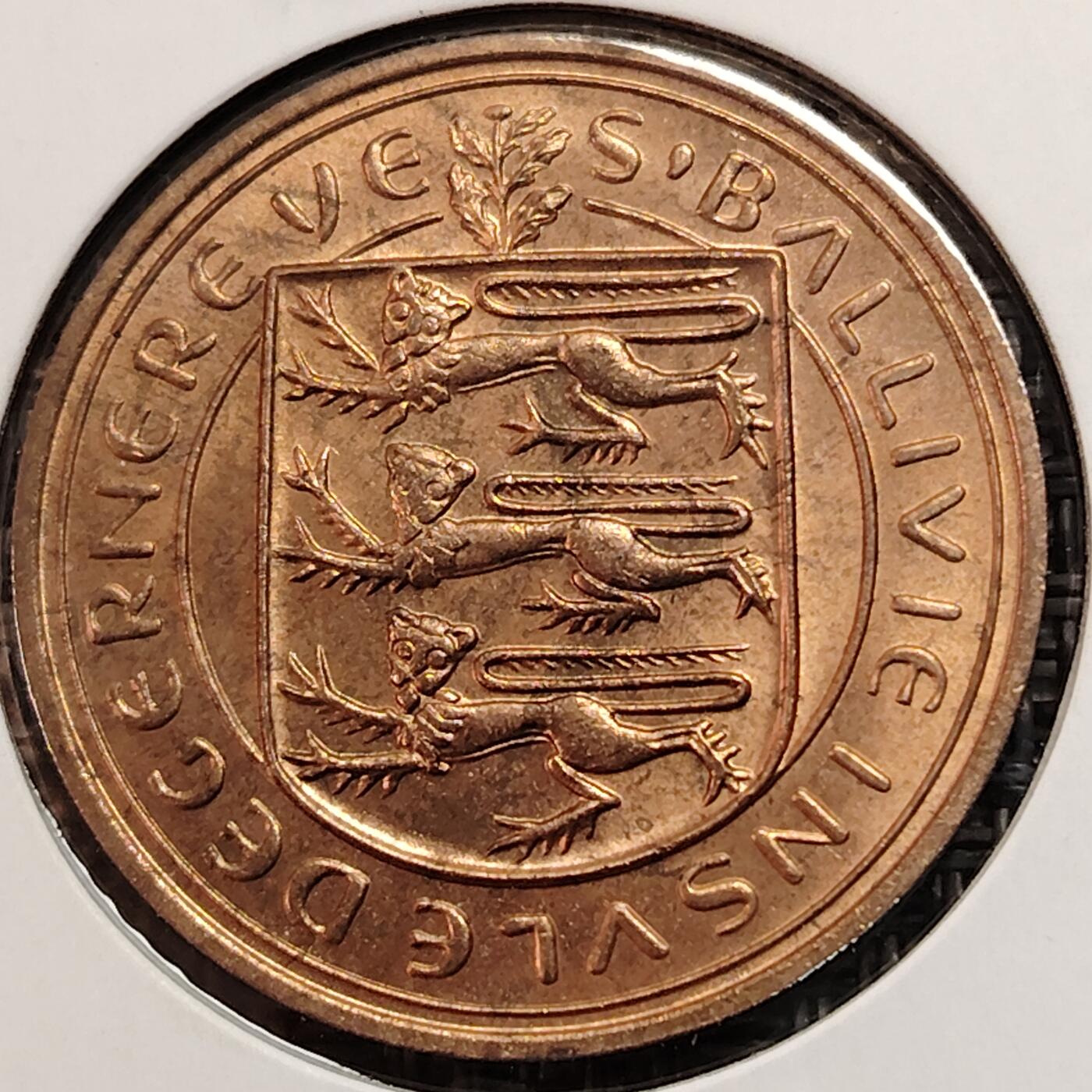 布加迪🐬～世界钱币(上海)🌾第 269 期 /  各国套币和散币 根西岛 1959年 8道布 原光好品