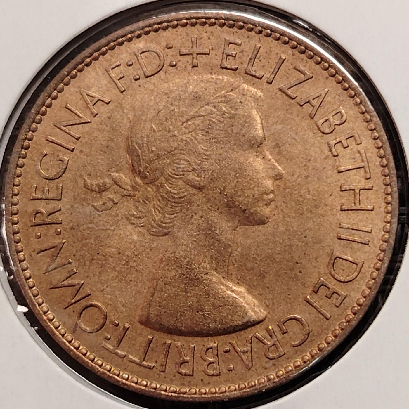 布加迪🐬～世界钱币(上海)🌾第 269 期 /  各国套币和散币 英国🇬🇧 1953年 1便士 