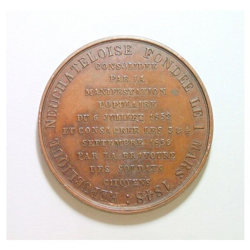 【旋风钱币】1月17日19:00准时开拍 精美欧洲币章、银币银章、第三帝国钱币等 全场包邮！ 瑞士1856年女神扛旗站像 高浮雕精制大铜章 40MM