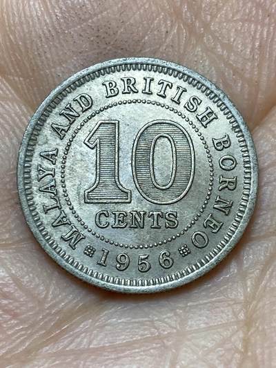 2026年第七场(总第一百七十六场）外国好品散币场(免佣金) - 马来亚和英属婆罗洲1956年10分(伊丽莎白二世青年带冠)