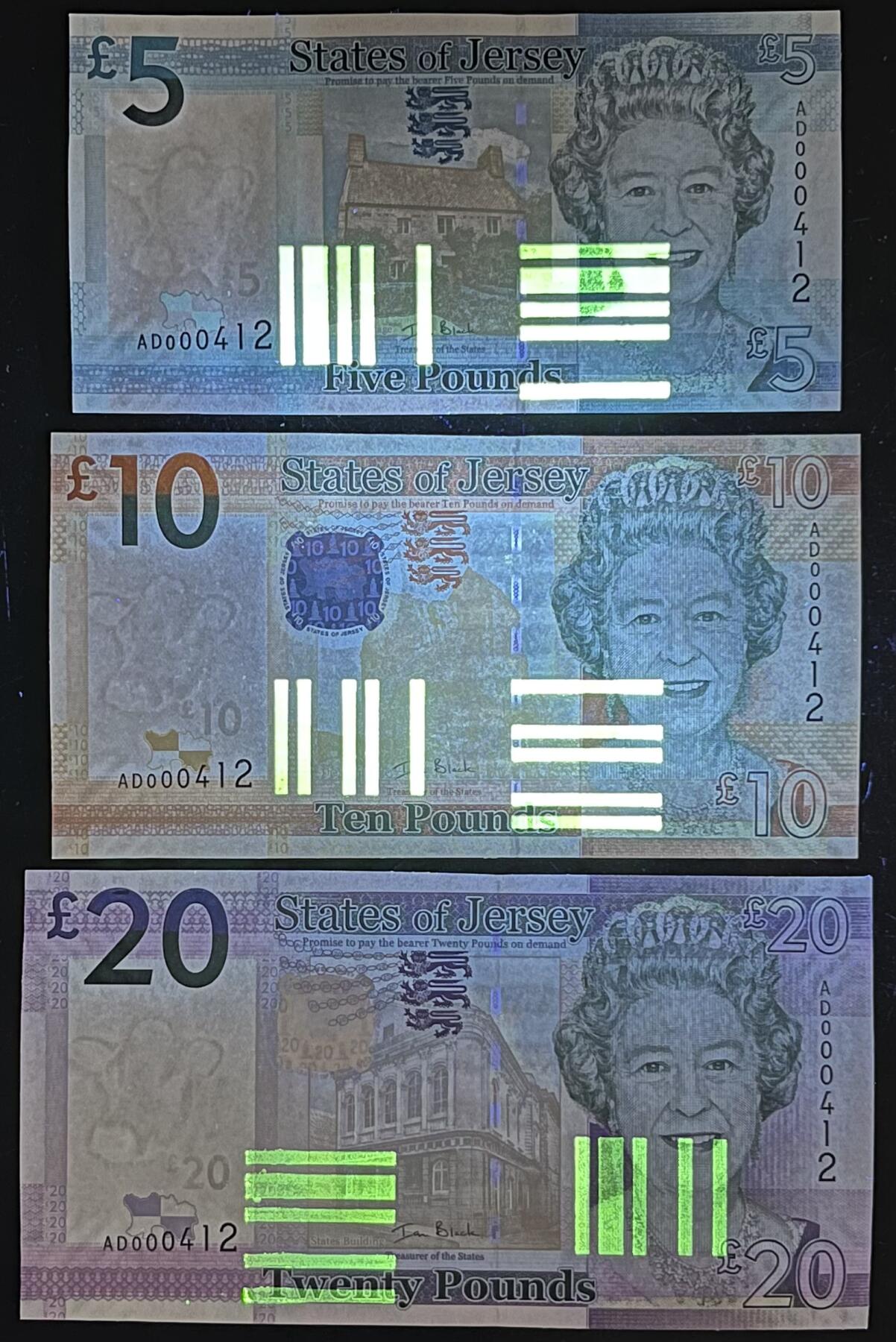 小福收藏拍卖第199期 裸钞场 本期有多张豹子号靓号 瑞士1000法郎 经典提香 毛里求斯首发年大全套 白俄罗斯5000000卢布 苏里南10000盾  爱沙尼亚  苏丹 西班牙 保加利亚 古巴等多国精美纸币 泽西岛 2010年 5 10 20镑 AD首冠 数3 全同百位小号412号 unc