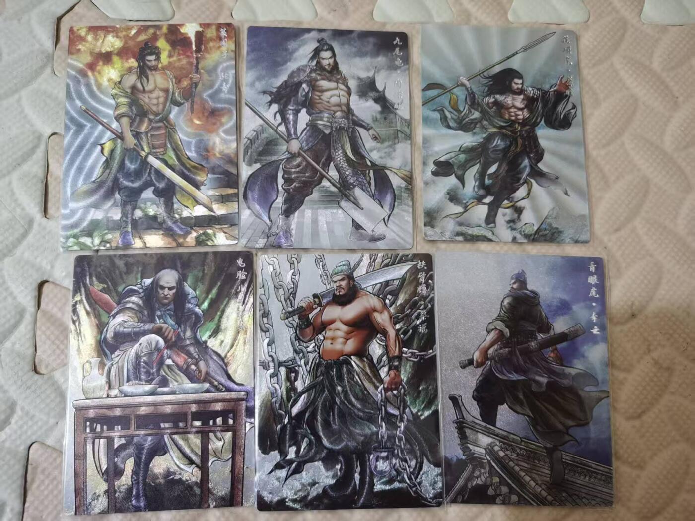 光影卡牌第28期，各家亲签，各家套卡，持续收拍品 张建东水浒，彩色粗闪6张，同编号30/99