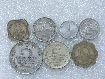 第一海外回流一元起拍收藏 散集专场  第292期 - 斯里兰卡硬币 7枚