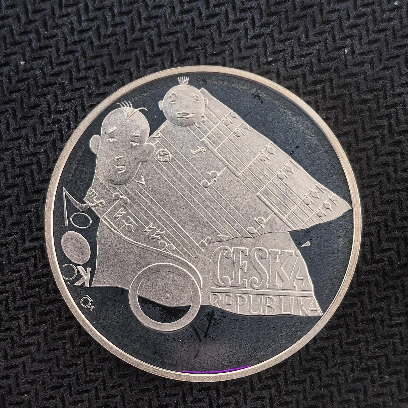 道一币馆币章第一百六十三场 欧洲之星 捷克2006年音乐家雅罗斯拉夫诞辰百年200克朗精制银币 13g 900s