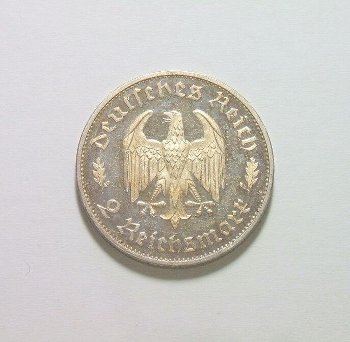 【旋风钱币】1月17日19:00准时开拍 精美欧洲币章、银币银章、第三帝国钱币等 全场包邮！ 【银】德国第三帝国1934年 席勒2马克纪念银币 稀少精制PROOF版 黄金包浆