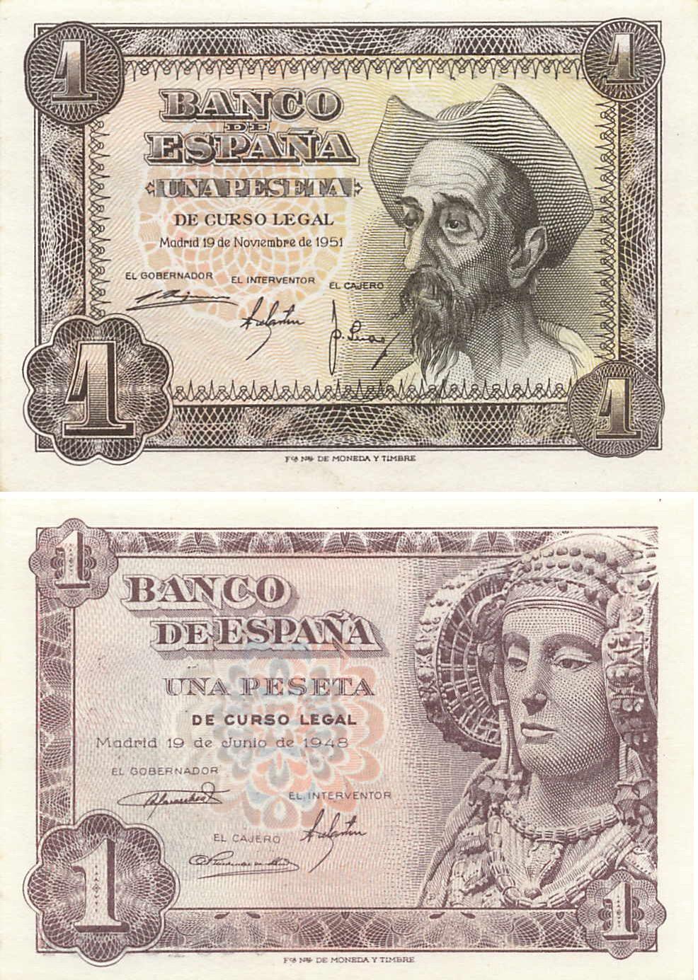 小福收藏拍卖第199期 裸钞场 本期有多张豹子号靓号 瑞士1000法郎 经典提香 毛里求斯首发年大全套 白俄罗斯5000000卢布 苏里南10000盾  爱沙尼亚  苏丹 西班牙 保加利亚 古巴等多国精美纸币 西班牙 1948年 1+1951年 1比塞塔 尾8 1组2张 unc