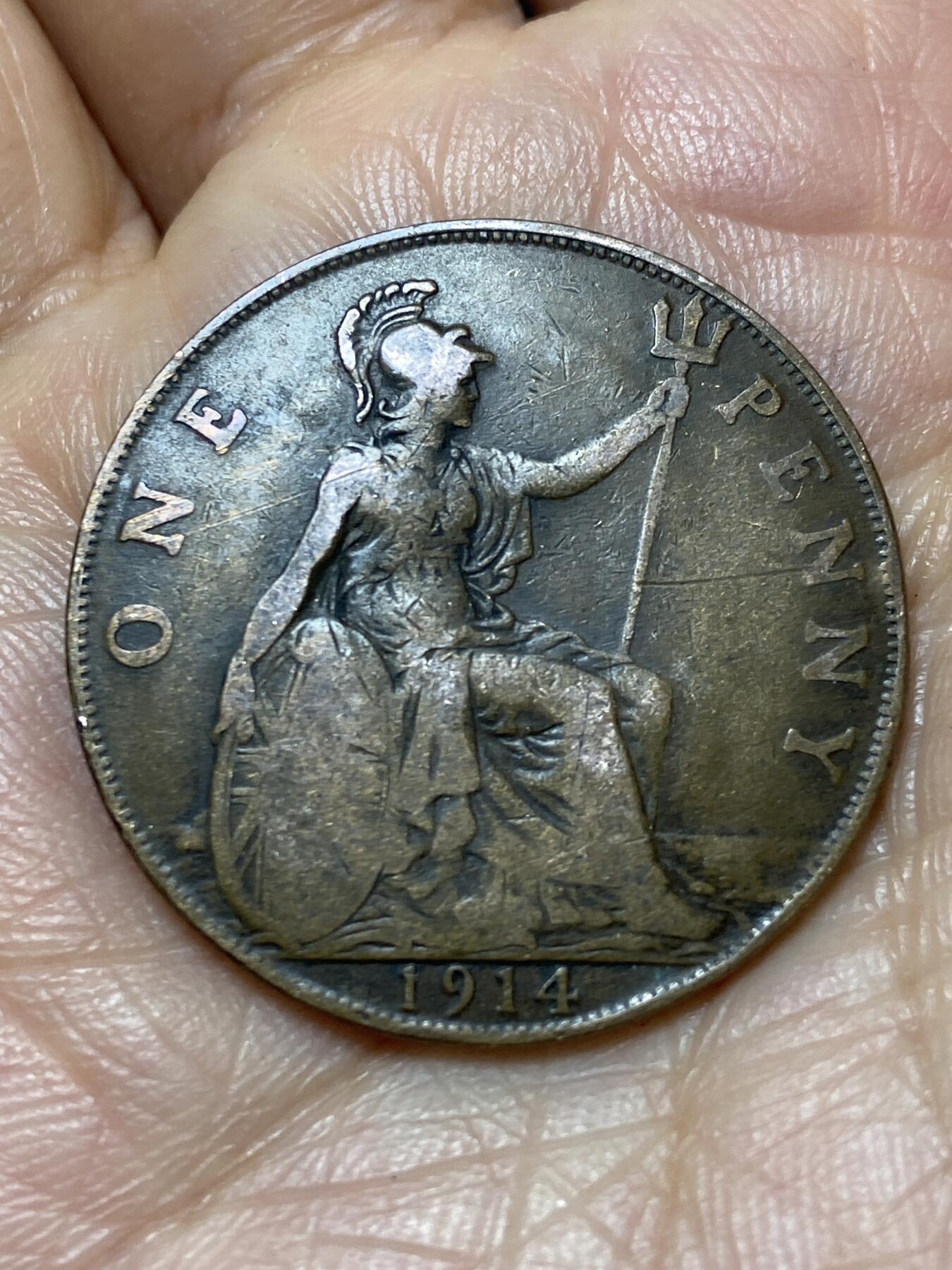 2026年第七场(总第一百七十六场）外国好品散币场(免佣金) 英国🇬🇧1914年1便士(乔治五世第一版)