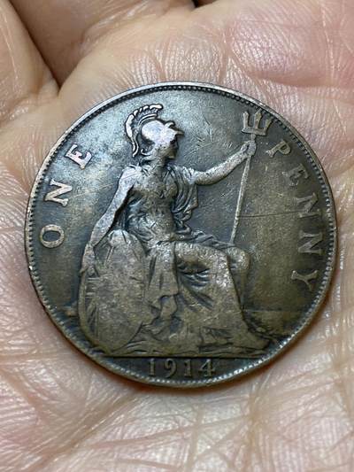 2026年第七场(总第一百七十六场）外国好品散币场(免佣金) - 英国🇬🇧1914年1便士(乔治五世第一版)