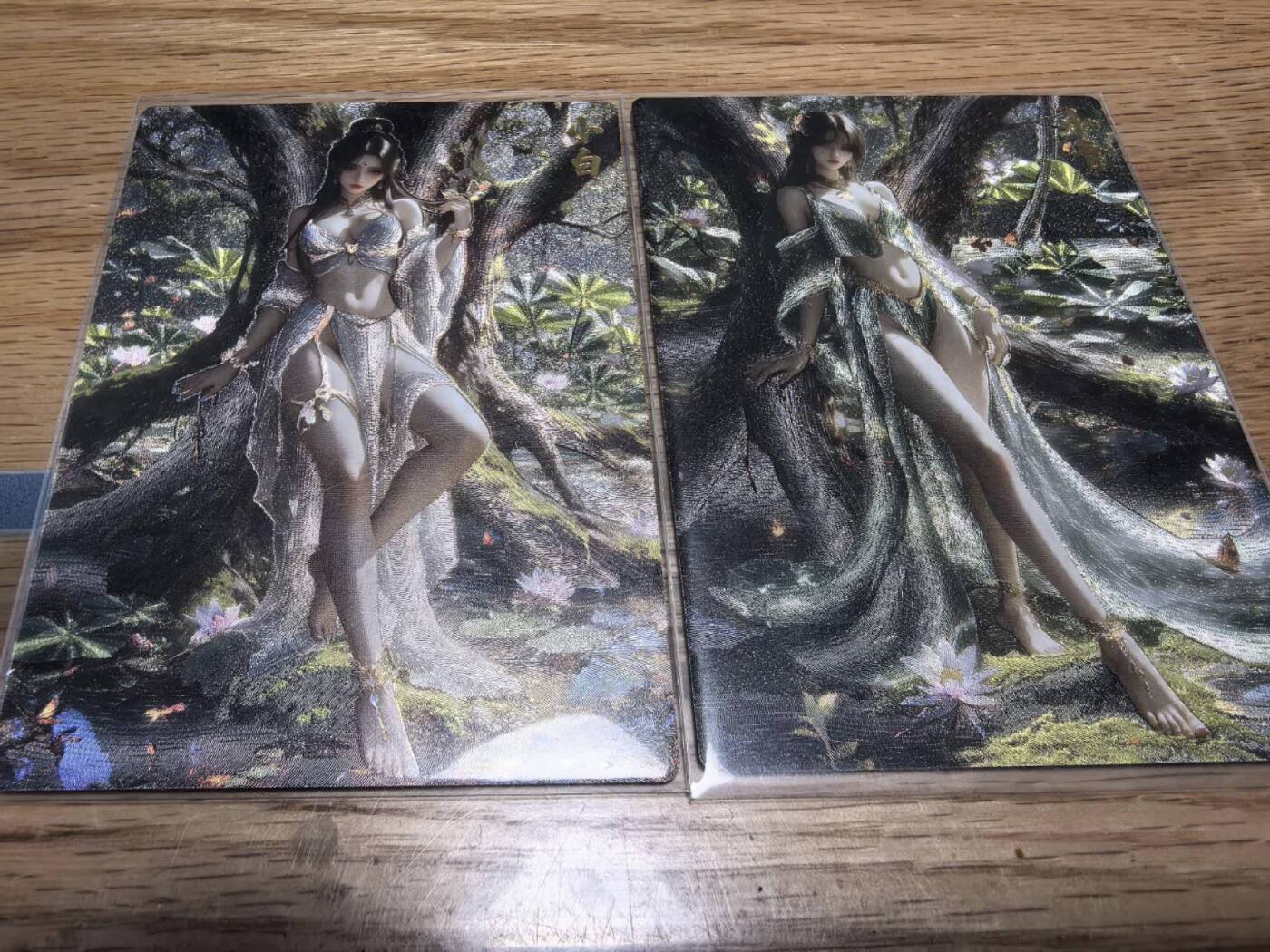 光影卡牌第28期，各家亲签，各家套卡，持续收拍品 夜之级联动卡社群卡小白小青非常好看裸卡2张