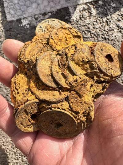 开元面金黄色坨子钱山约六七十枚摆件佳品 - 开元面金黄色坨子钱山约六七十枚摆件佳品