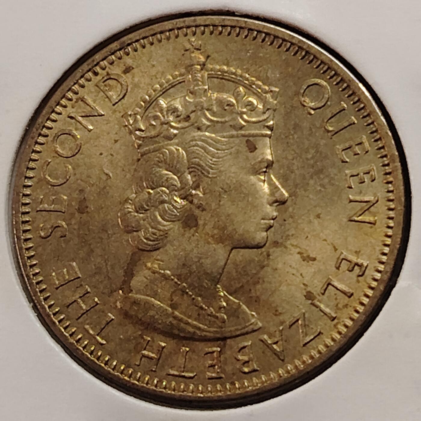 布加迪🐬～世界钱币(上海)🌾第 269 期 /  各国套币和散币 英属牙买加🇯🇲 1964年 1/2便士